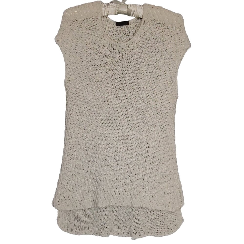 Anthony Thomas Melillo Diagonal Stitch Open Knit Pullover